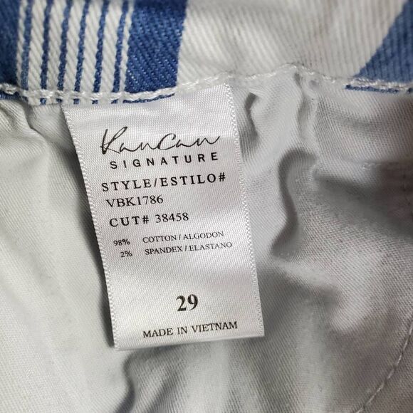 KanCan Signature Women’s High Rise Striped Denim Cutoff Shorts Size 29 - Picture 5 of 7